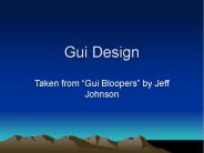 Gui Design