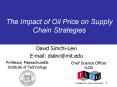 The Impact of Oil Price on Supply Chain Strategies PowerPoint PPT Presentation