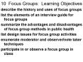 10 Focus Groups: Learning Objectives PowerPoint PPT Presentation