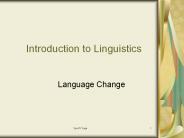 Language Change