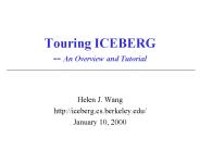 Touring ICEBERG An Overview and Tutorial