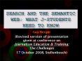 Search and the semantic web: what jstudents need to know PowerPoint PPT Presentation