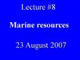 Marine resources PowerPoint PPT Presentation