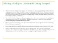 Selecting a College or University PowerPoint PPT Presentation