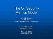 The Oil Security Metrics Model