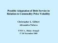 Possible Adaptation of Debt Service in Relation to Commodity Price Volatility