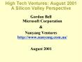 High Tech Ventures: August 2001 A Silicon Valley Perspective PowerPoint PPT Presentation