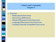 Culture and Community Chapter 5