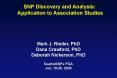 SNP Discovery and Analysis: PowerPoint PPT Presentation