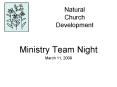 Natural Church Development PowerPoint PPT Presentation