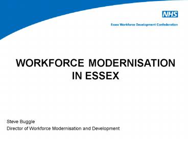 WORKFORCE MODERNISATION IN ESSEX