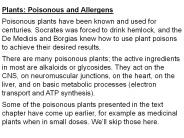 Plants: Poisonous and Allergens