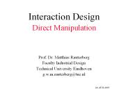 Interaction Design Direct Manipulation