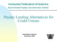 Payday Lending Alternatives for Credit Unions PowerPoint PPT Presentation