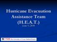 Hurricane Evacuation Assistance Team H.E.A.T. PowerPoint PPT Presentation