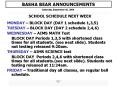 BASHA BEAR ANNOUNCEMENTS PowerPoint PPT Presentation