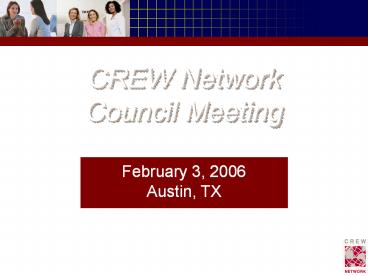 CREW Network Council Meeting
