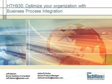 HTH930: Optimize your organization with Business Process Integration