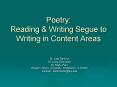 Poetry: Reading PowerPoint PPT Presentation