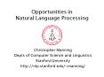 Opportunities in Natural Language Processing PowerPoint PPT Presentation
