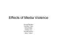 Effects of Media Violence PowerPoint PPT Presentation