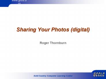 Sharing Your Photos digital