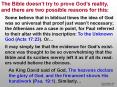 The Bible doesnt try to prove Gods reality, and there are two possible reasons for this: PowerPoint PPT Presentation