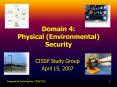 Domain 4: Physical Environmental Security PowerPoint PPT Presentation
