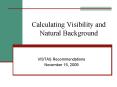 Calculating Visibility and Natural Background PowerPoint PPT Presentation