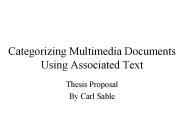 Categorizing Multimedia Documents Using Associated Text