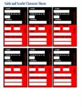 Sable and Scarlet Character Sheets PowerPoint PPT Presentation