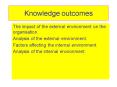 Knowledge outcomes PowerPoint PPT Presentation