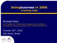 Doingbusiness in 2006 Creating Jobs PowerPoint PPT Presentation