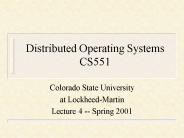 Distributed Operating Systems CS551