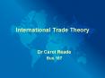International Trade Theory PowerPoint PPT Presentation