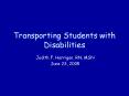 Transporting Students with Disabilities PowerPoint PPT Presentation