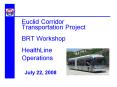 Euclid Corridor Transportation Project BRT Workshop PowerPoint PPT Presentation