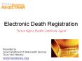Electronic Death Registration PowerPoint PPT Presentation