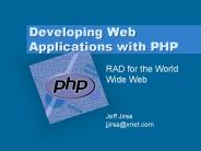 Developing Web Applications with PHP