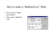 How to make a Bulleted List Slide