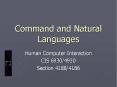 Command and Natural Languages PowerPoint PPT Presentation