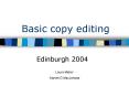 Basic copy editing PowerPoint PPT Presentation