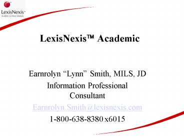 LexisNexis Academic