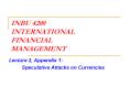 INBU 4200 INTERNATIONAL FINANCIAL MANAGEMENT PowerPoint PPT Presentation