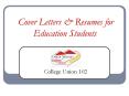 Cover Letters PowerPoint PPT Presentation