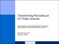 Transforming Recruiting at DC Public Schools PowerPoint PPT Presentation