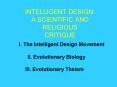 INTELLIGENT DESIGN: A SCIENTIFIC AND RELIGIOUS CRITIQUE PowerPoint PPT Presentation