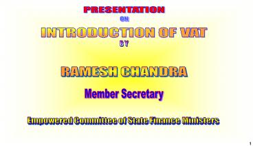 Proposed VAT in The States