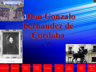 Don Gonzalo Fernandez de Cordoba