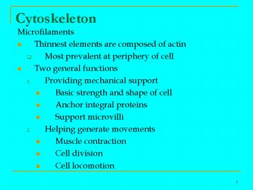 Cytoskeleton